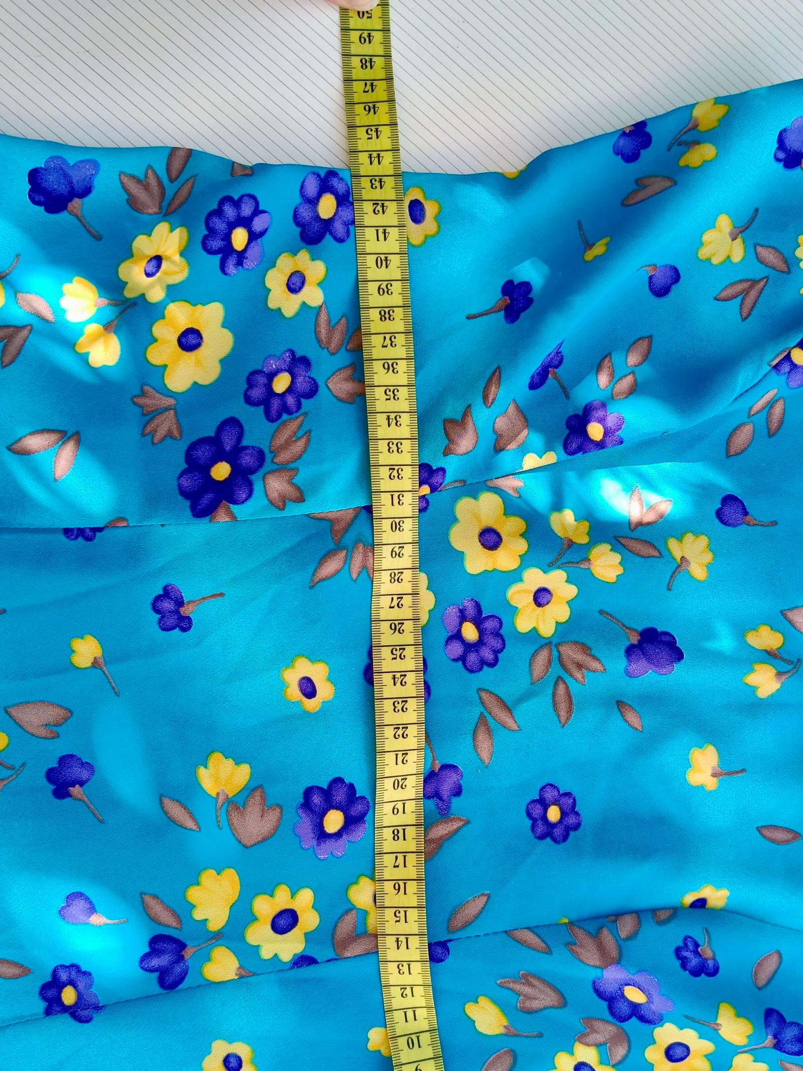 Robe fleurie vintage bleue – photo 13